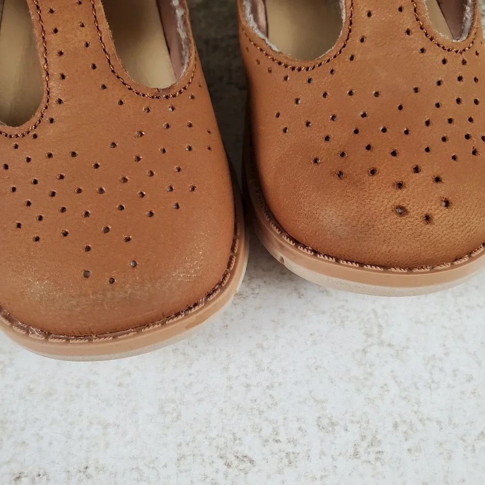 Stride Rite Lacey 2.0 Toddler Shoes Sz 4.5 W Brown Leather Hook-and-Loop Strap